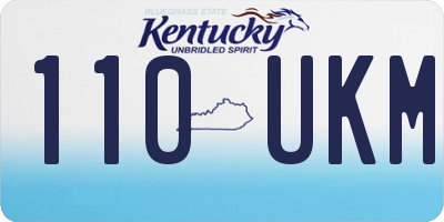 KY license plate 110UKM