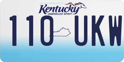KY license plate 110UKW