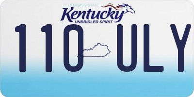 KY license plate 110ULY