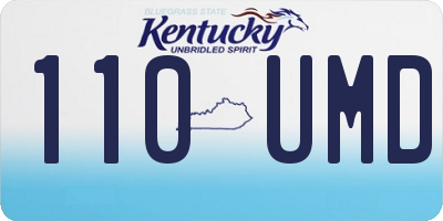 KY license plate 110UMD