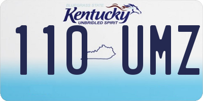 KY license plate 110UMZ