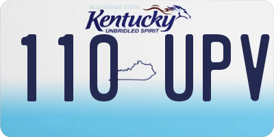 KY license plate 110UPV