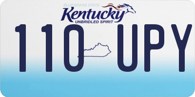 KY license plate 110UPY