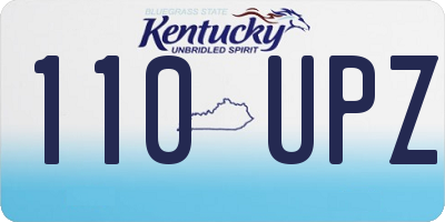 KY license plate 110UPZ