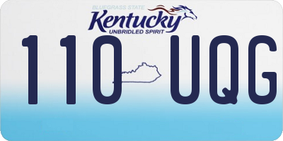 KY license plate 110UQG