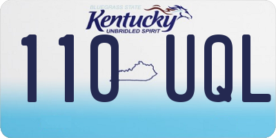 KY license plate 110UQL