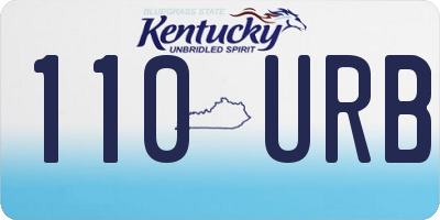 KY license plate 110URB