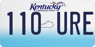 KY license plate 110URE