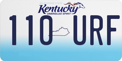 KY license plate 110URF