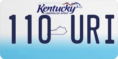 KY license plate 110URI