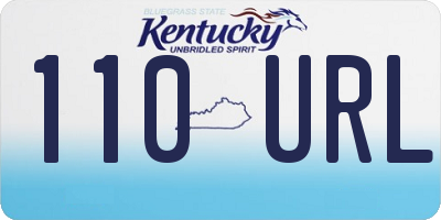 KY license plate 110URL