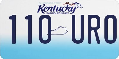 KY license plate 110URO