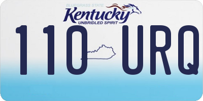 KY license plate 110URQ