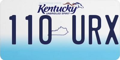 KY license plate 110URX
