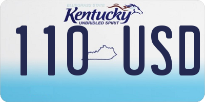 KY license plate 110USD