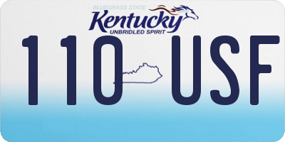KY license plate 110USF