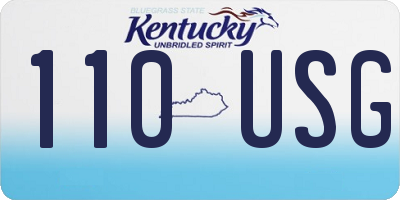 KY license plate 110USG