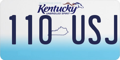 KY license plate 110USJ