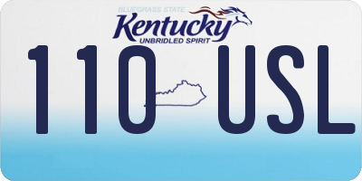 KY license plate 110USL