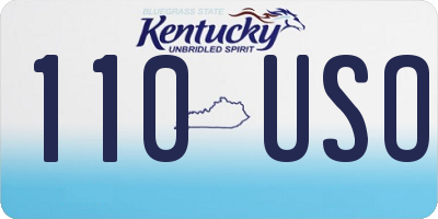 KY license plate 110USO