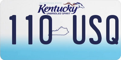 KY license plate 110USQ