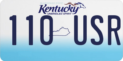 KY license plate 110USR