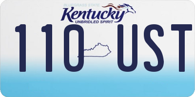 KY license plate 110UST