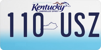 KY license plate 110USZ