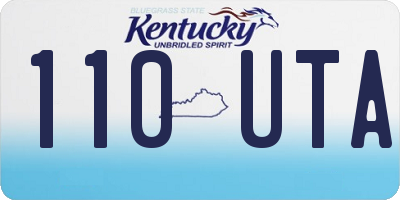 KY license plate 110UTA