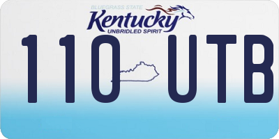 KY license plate 110UTB