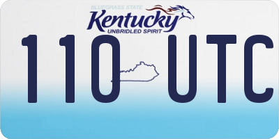 KY license plate 110UTC