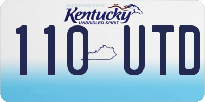 KY license plate 110UTD