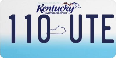 KY license plate 110UTE