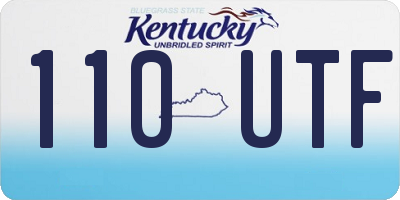 KY license plate 110UTF