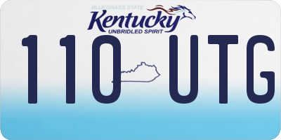 KY license plate 110UTG