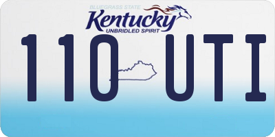 KY license plate 110UTI