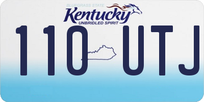 KY license plate 110UTJ