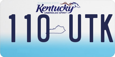KY license plate 110UTK
