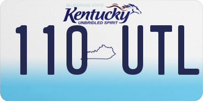 KY license plate 110UTL