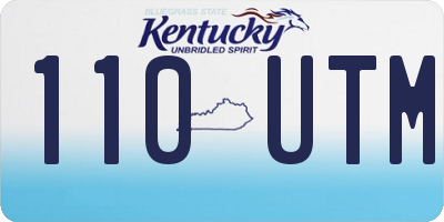 KY license plate 110UTM
