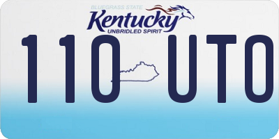 KY license plate 110UTO