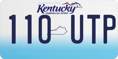 KY license plate 110UTP