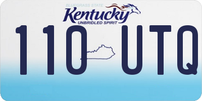 KY license plate 110UTQ