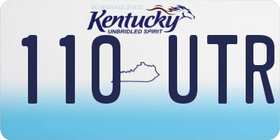 KY license plate 110UTR