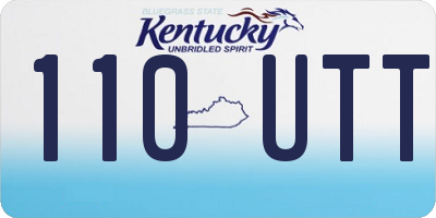KY license plate 110UTT