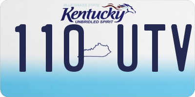 KY license plate 110UTV