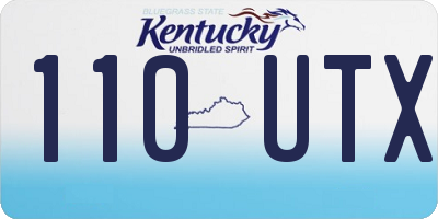 KY license plate 110UTX