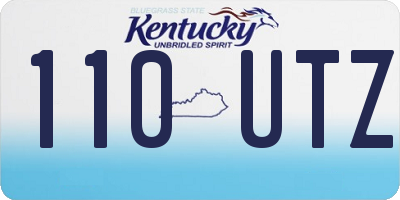 KY license plate 110UTZ