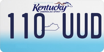 KY license plate 110UUD