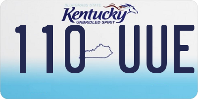 KY license plate 110UUE